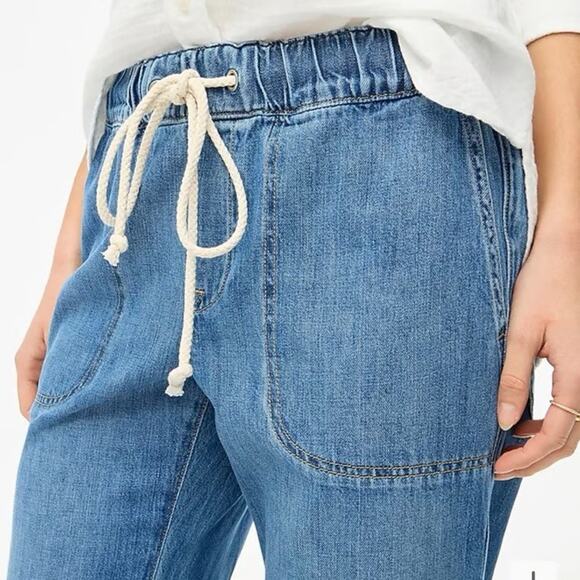 J. Crew Factory Denim Drawstring Jeans Size 28 Pull On BX538 Elastic Waist - Picture 3 of 13